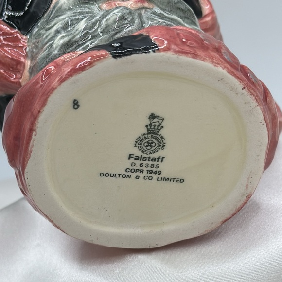 Royal Doulton “Falstaff” 3 3/4” tall pitcher/creamer - Picture 5 of 6